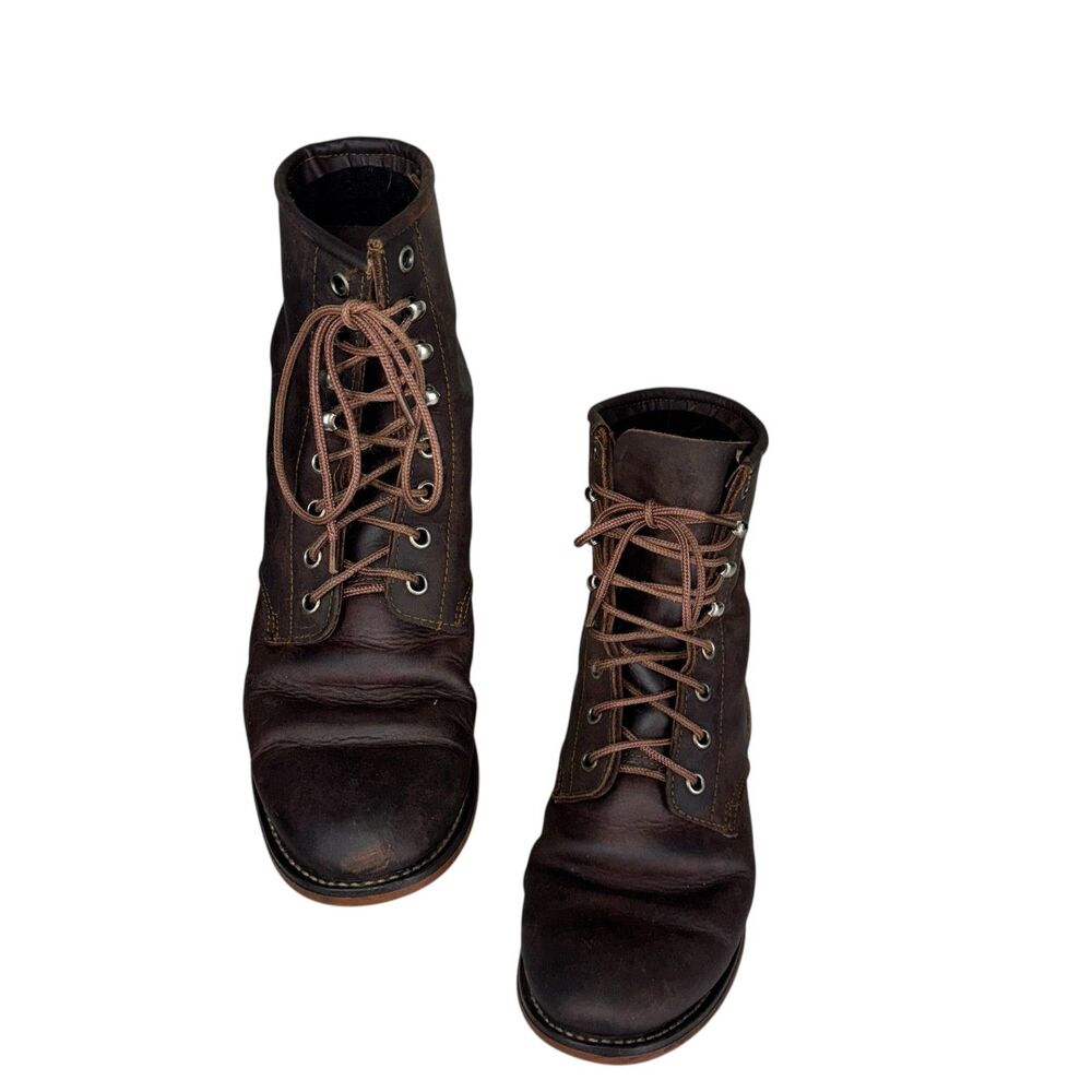 Durango Brown Leather‎ Lace Up Boots Biker Military Grunge Men’s Size 8